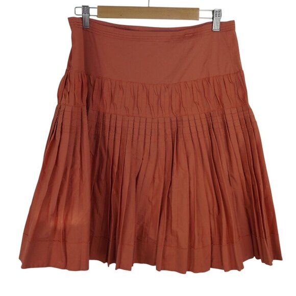 Odille Anthropologie Womens Pleated Skirt Size 10 Vibrant Lagenlook Summer - Picture 6 of 6